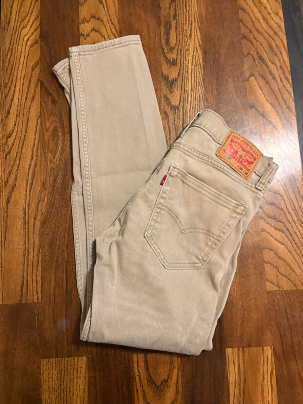 Levi's Slim Straight Jeans in Light Khaki